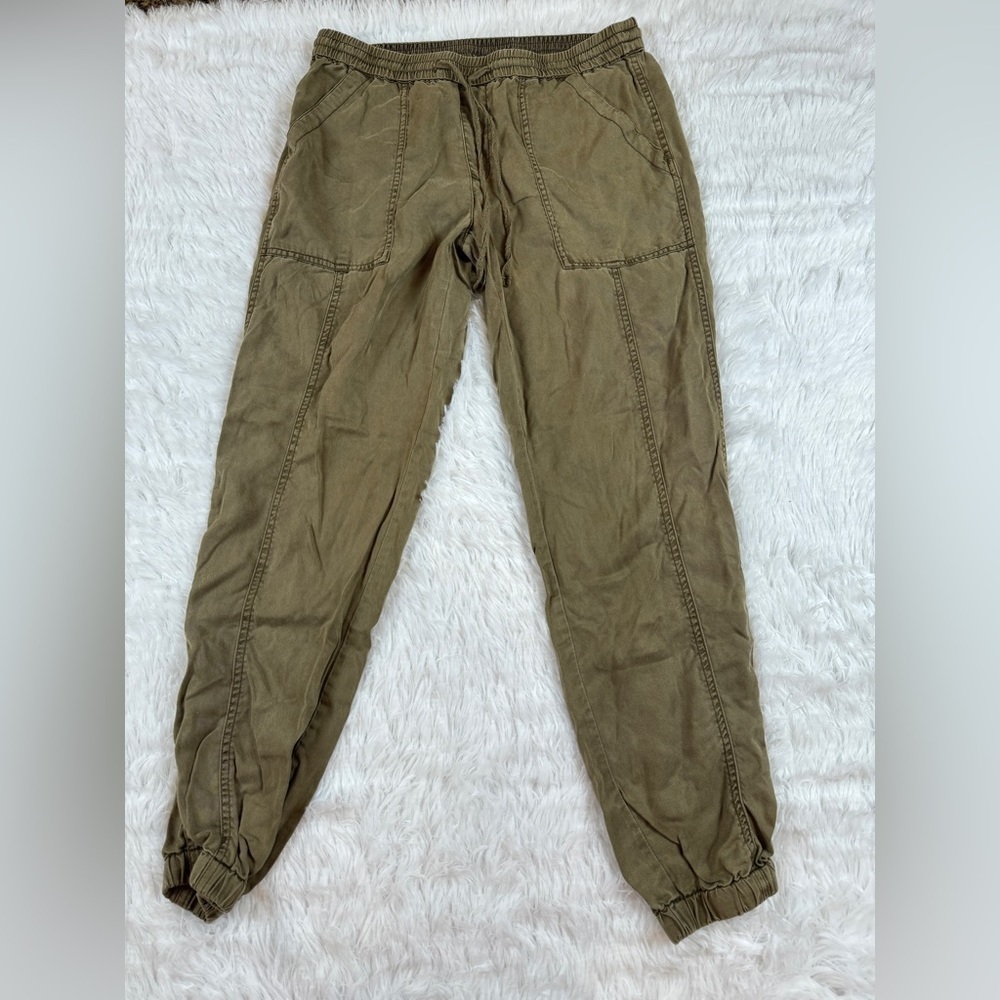 Anthropologie Hei Hei Drawstring Cargo Joggers - Olive Green - Size Small